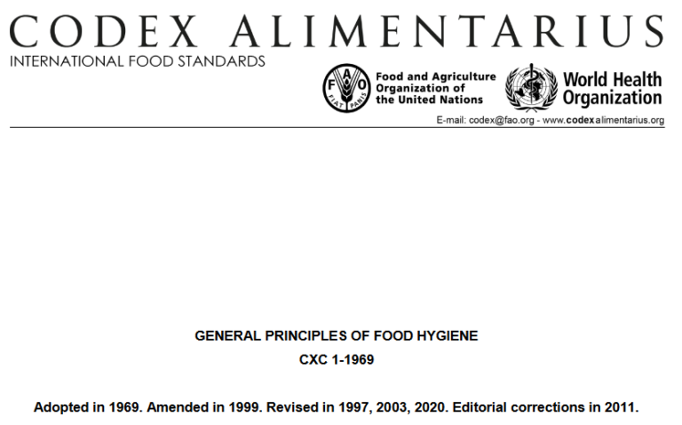 HACCP Selon Le Codex Alimentarius - Expert